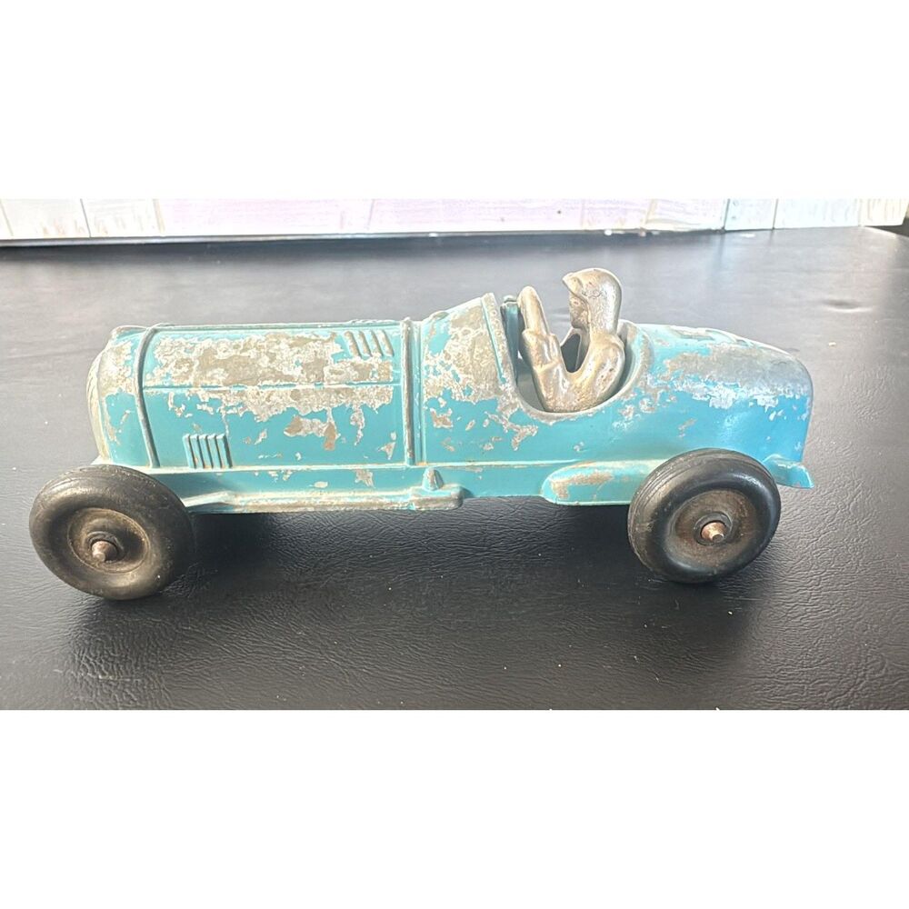 Vintage 1950 Hubley Kiddie Toy Indy Type Racing Car Made in USA